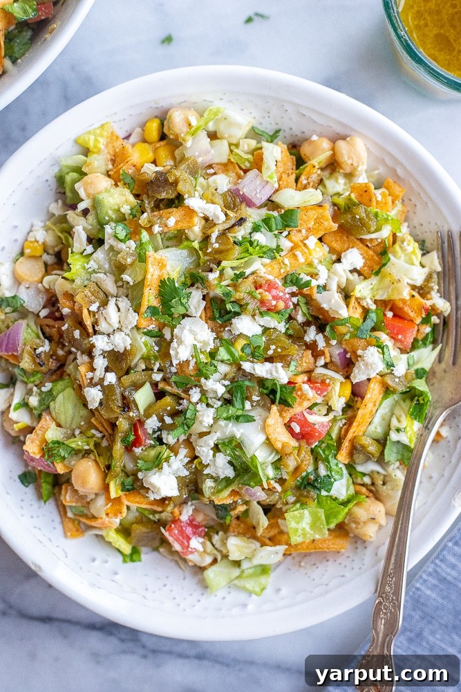 Southwest Green Chile Chop 6 Chopped Salad all mixed up together