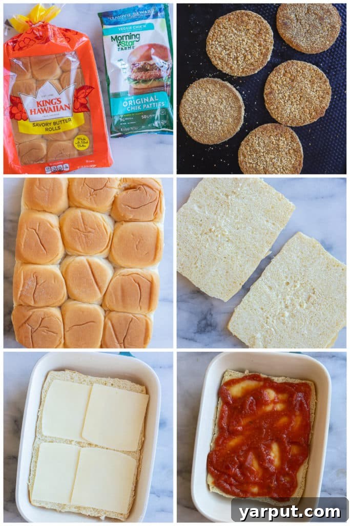 showing how to make vegetarian sliders with King's Hawaiian buns