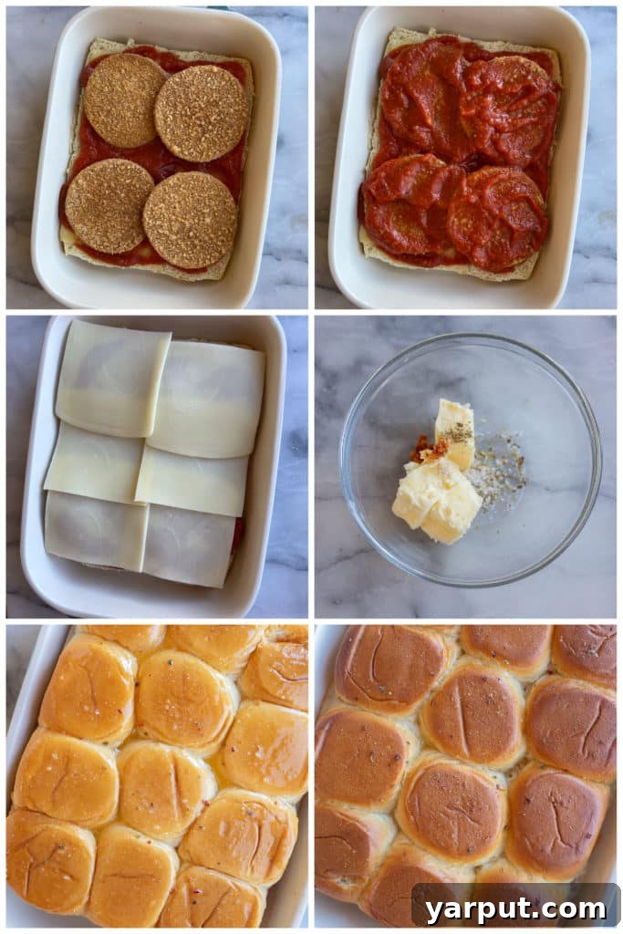 showing how to make chicken parmesan sliders with just a few vegetarian ingredients