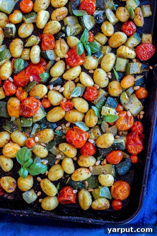 Sheetpan Gnocchi with Zucchini and Cherry Tomatoes