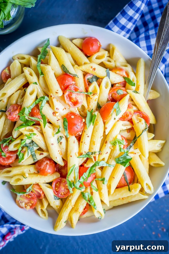 One-Pot Creamy Vegan Caprese Pasta