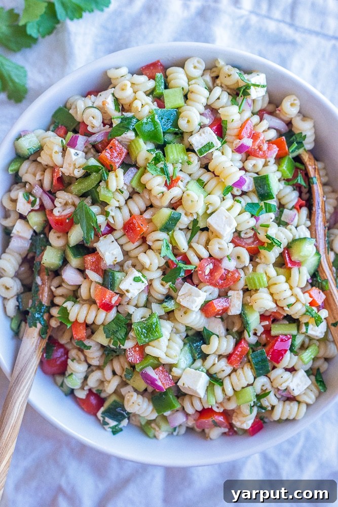 Easy Vegetarian Pasta Salad