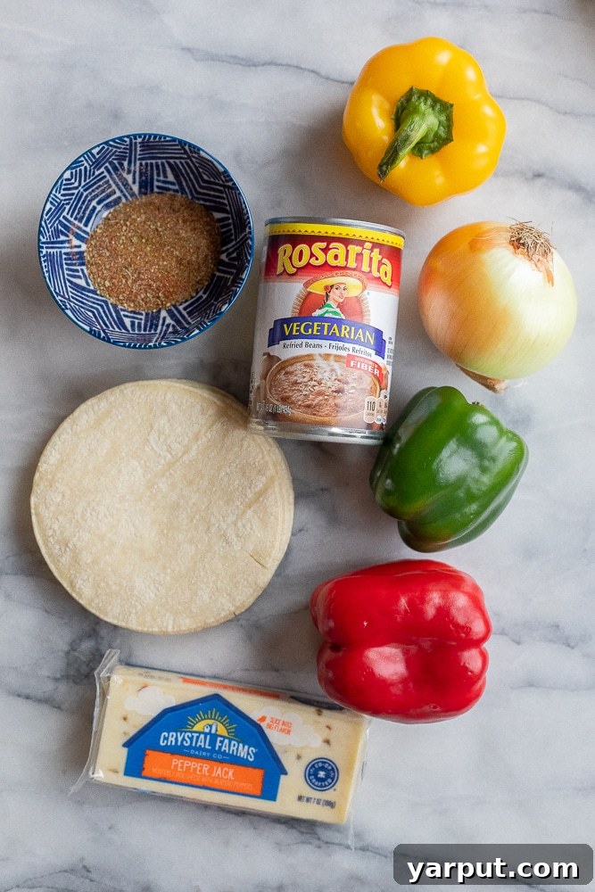 Crunchy Oven-Baked Fajita Tacos 3 ingredients needed to make this easy vegetarian taco recipe