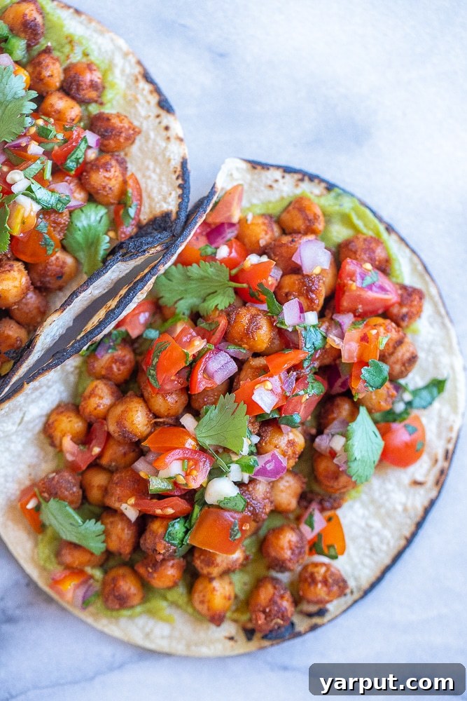 Unleash the Flavor: 21 Irresistible Veggie Tacos 4 Quick 15-Minute Chickpea Tacos with fresh toppings