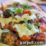 A small image of the Roasted Sweet Potato, Broccoli, and Chickpea Tacos for the recipe card.