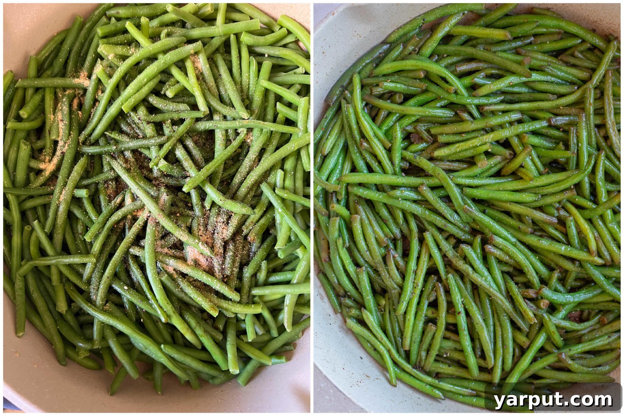 Effortless Green Bean Perfection 4 the best green beans before and after being cooked