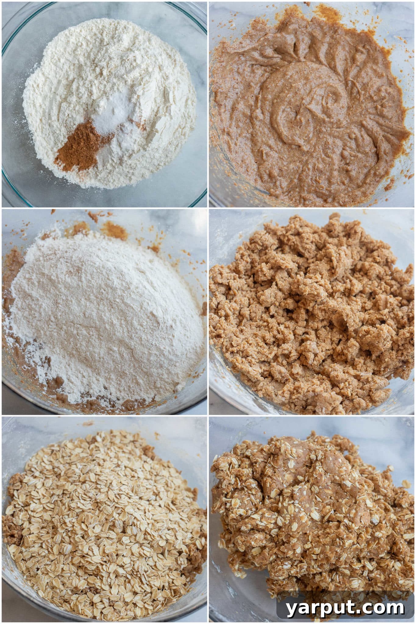 Strawberry Rhubarb Oatmeal Crumb Bars 3 showing how to make these strawberry rhubarb crumble bars with oats