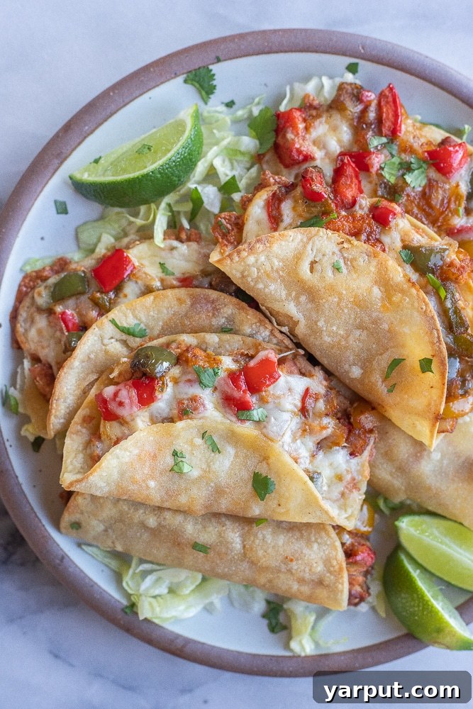 41 Flavorful Soy-Free Vegetarian Meals for Lunch and Dinner 17 Crispy baked fajita tacos filled with colorful vegetables