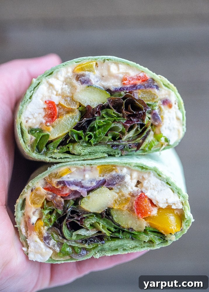 41 Flavorful Soy-Free Vegetarian Meals for Lunch and Dinner 22 Delicious roasted vegetable hummus wraps with feta cheese
