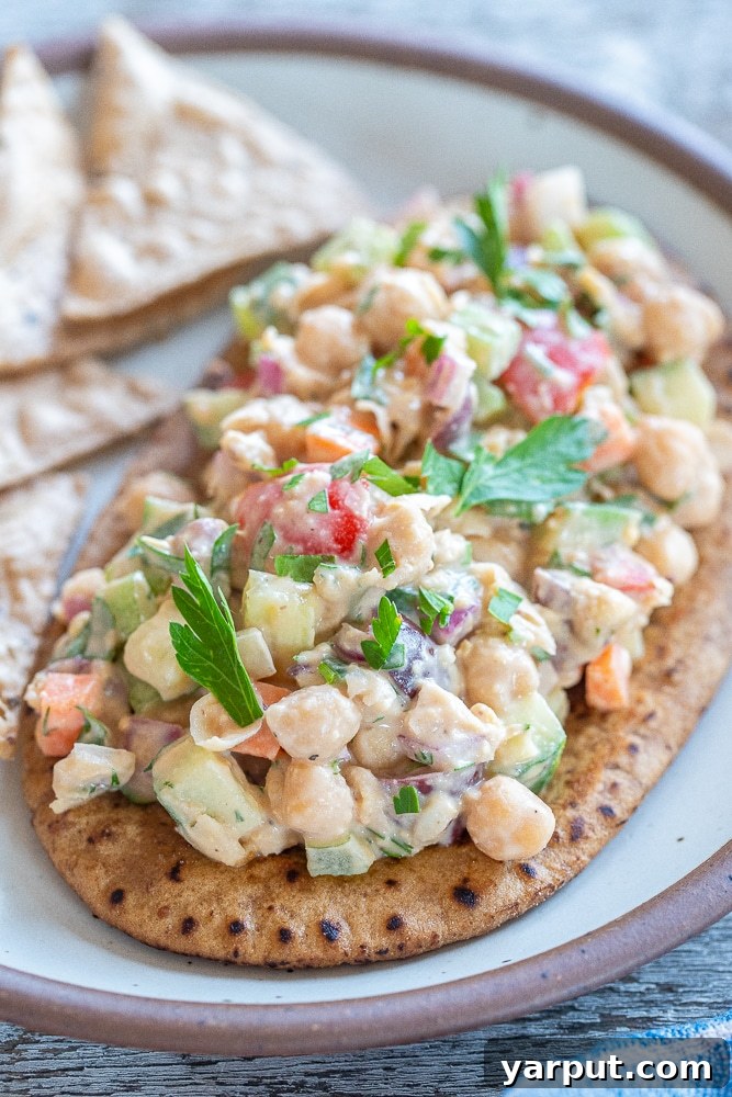 41 Flavorful Soy-Free Vegetarian Meals for Lunch and Dinner 31 Refreshing lemon tahini chickpea salad in pitas