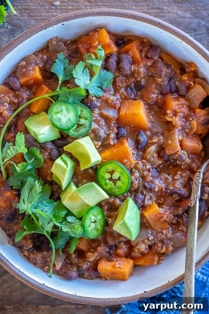 41 Flavorful Soy-Free Vegetarian Meals for Lunch and Dinner 34 Hearty sweet potato and quinoa chili