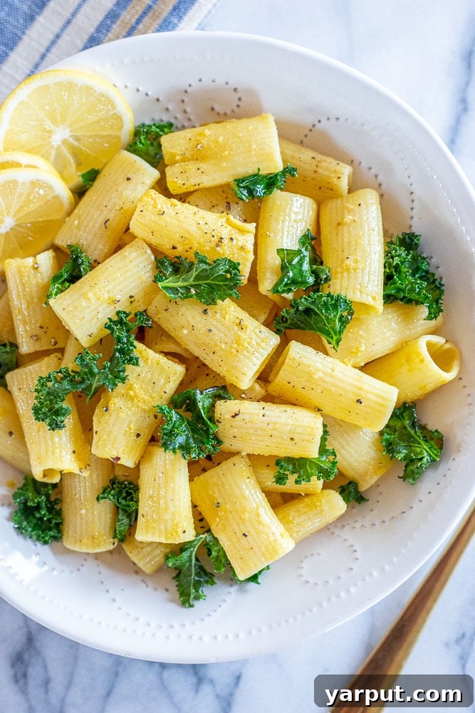 41 Flavorful Soy-Free Vegetarian Meals for Lunch and Dinner 39 Zesty lemon garlic pasta with fresh kale