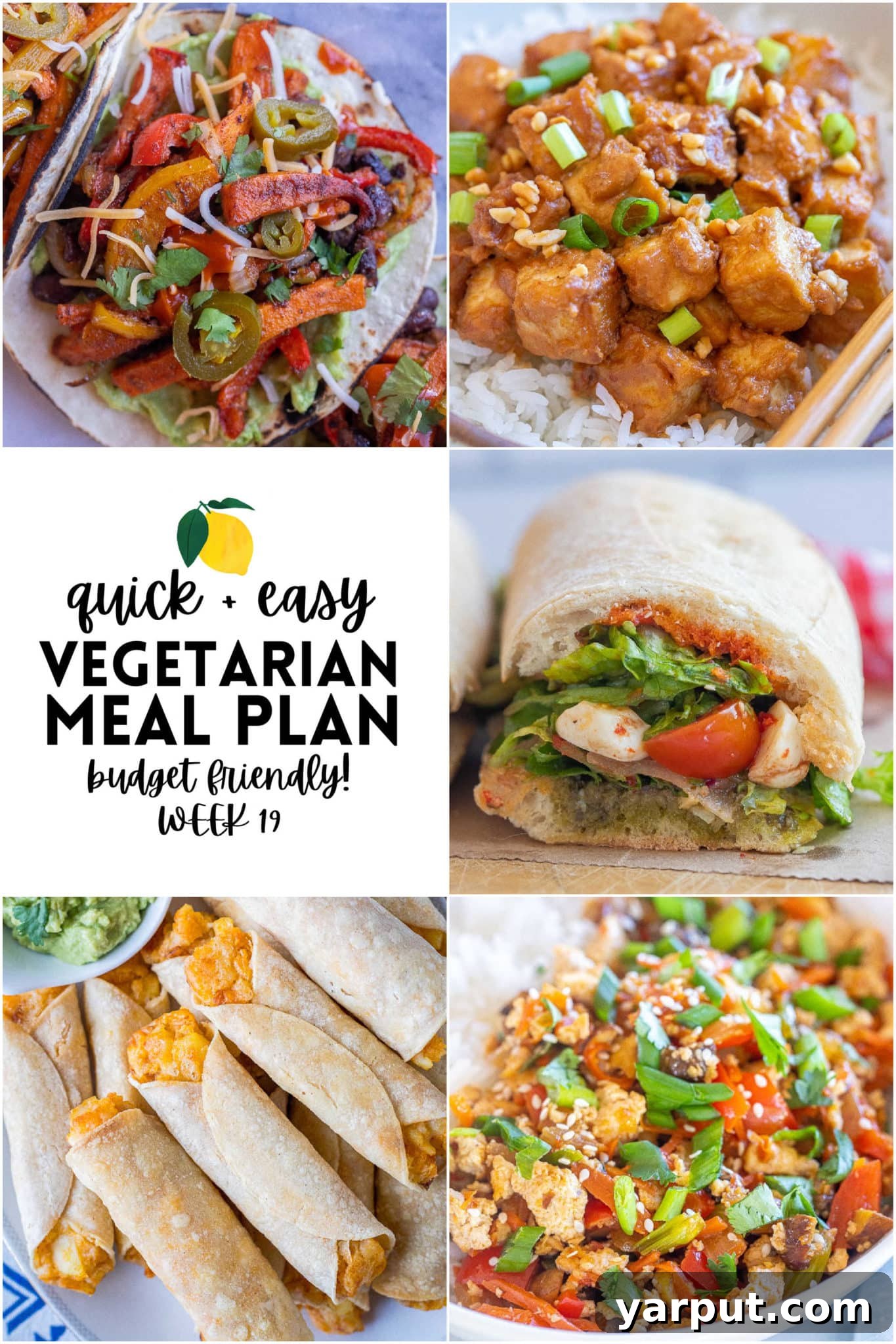 Budget Friendly Meal Plan for Week 21 2 A beautifully presented, quick and easy vegetarian meal plan for budget-conscious families.