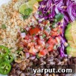 Black Bean Quinoa Bowls with Chipotle Tahini Sauce