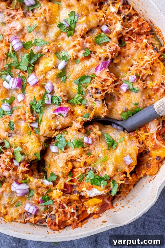 Your 34th Week of Delicious Plant-Powered Eating 5 Hearty Vegetarian Stuffed Pepper Casserole, a delicious family meal