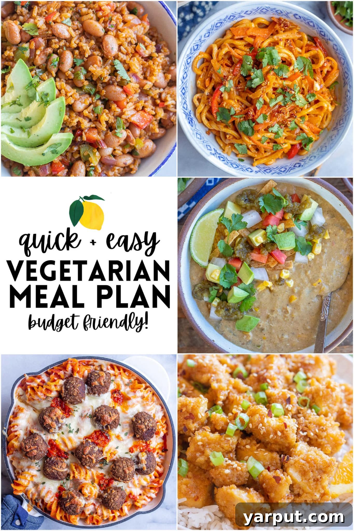 A vibrant array of fresh, healthy vegetables and ingredients suitable for a vegetarian meal plan, laid out on a kitchen counter, symbolizing fresh and budget-friendly cooking.