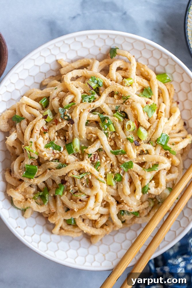Quick and flavorful Ginger Tahini Noodles, perfect for a fast vegetarian lunch or dinner.