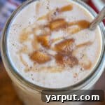 Caramelized Apple Smoothie in a glass