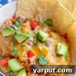 A small image of the finished vegetarian taco skillet, showing its appeal.