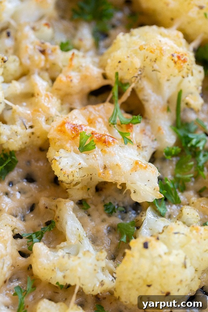 Crispy Ranch Parmesan Cauliflower 2 Parmesan Ranch Crusted Cauliflower