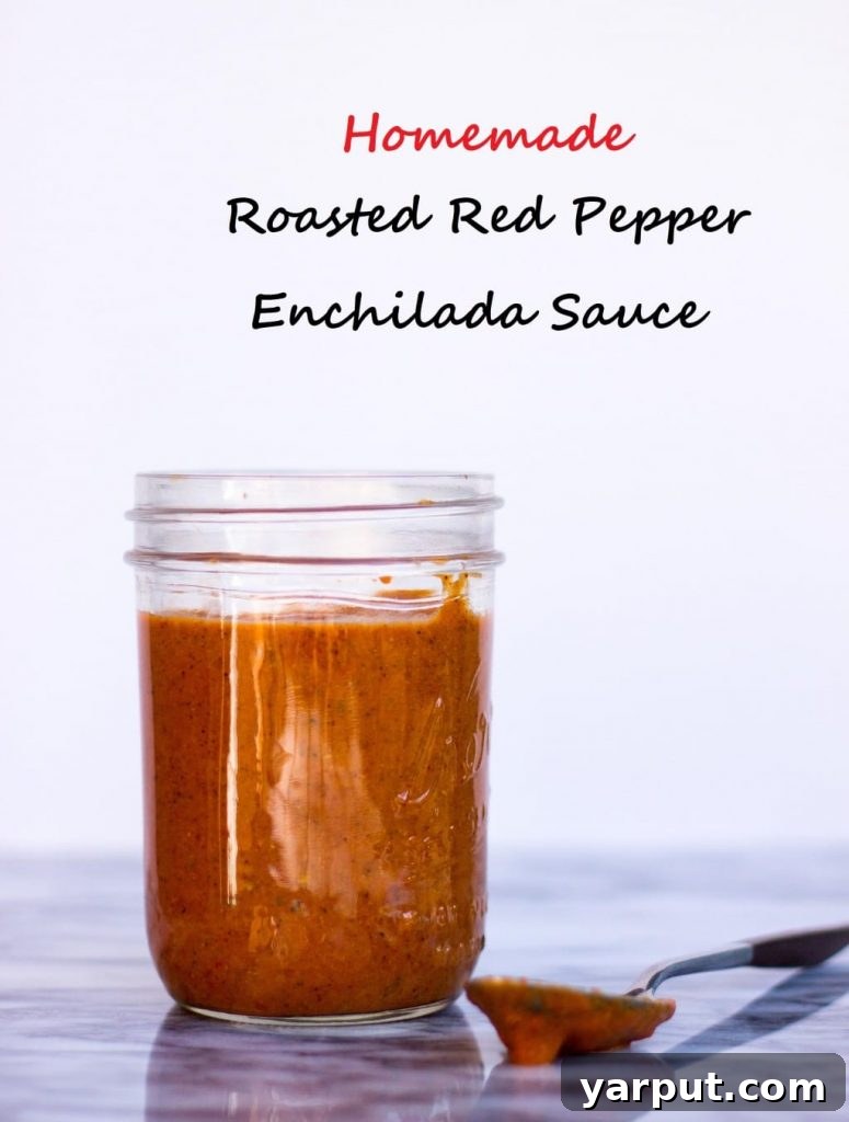 Homemade Gluten Free Vegan Roasted Red Pepper Enchilada Sauce 2 Homemade Roasted Red Pepper Enchilada Sauce simmering in a pan