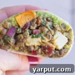 Roasted Sweet Potato and Lentil Wraps