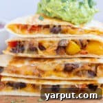 Sizzling Fajita Rice & Bean Quesadillas 8 Rice and Bean Fajita Quesadillas