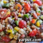 Four Bean Israeli Couscous Salad
