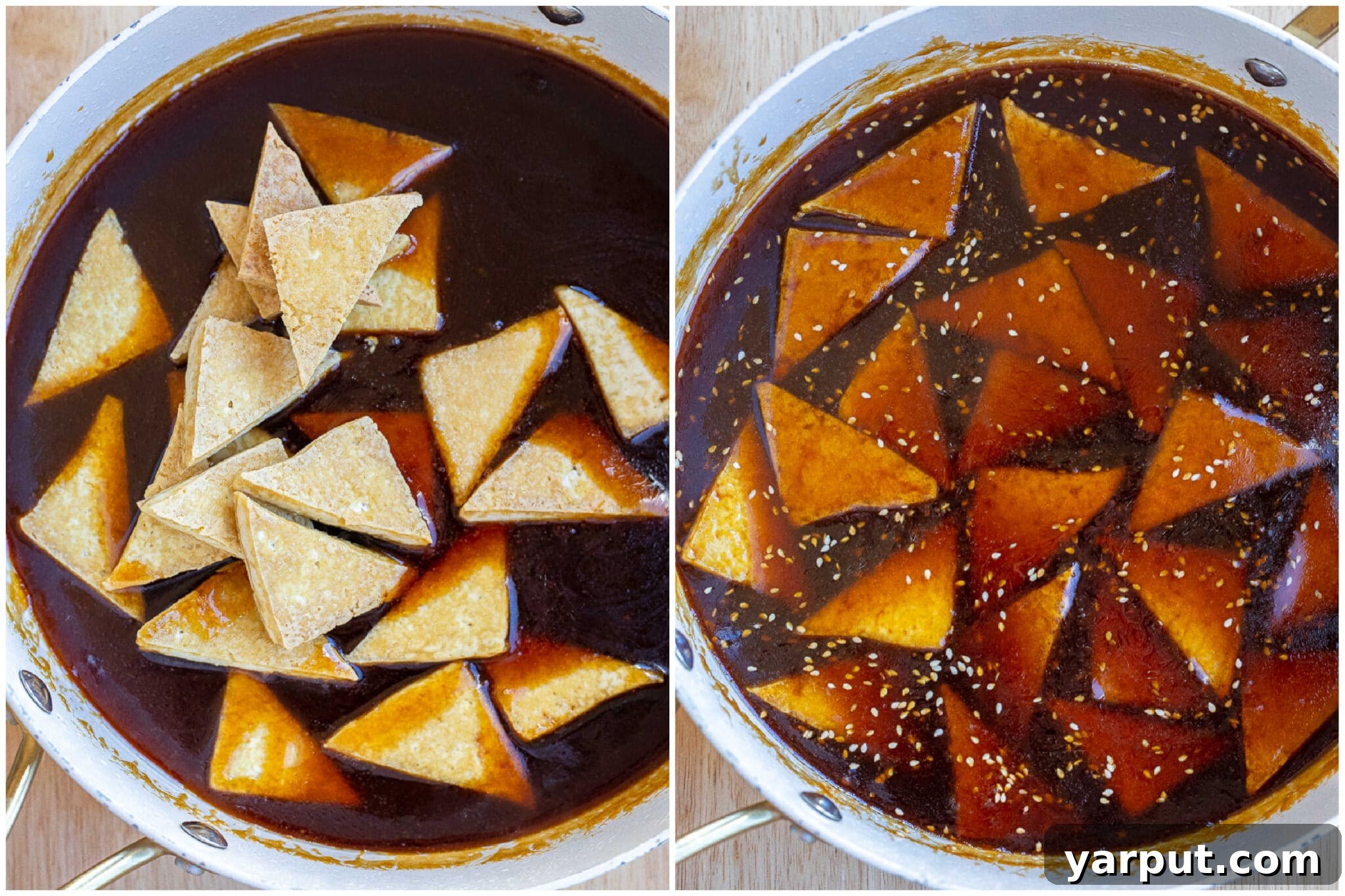 Effortless Glazed Teriyaki Tofu 5 Ingredients for teriyaki tofu laid out on a table
