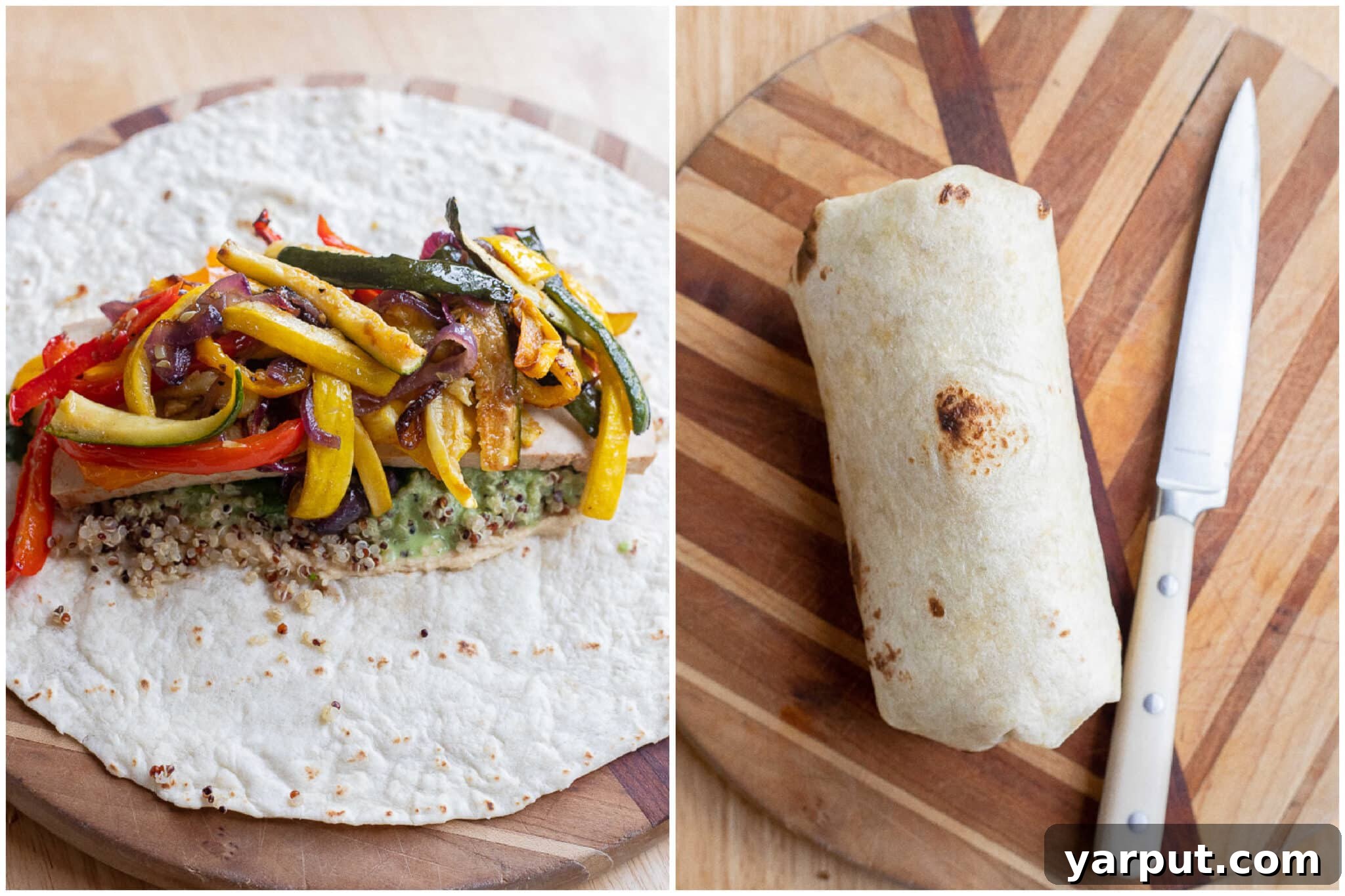 Protein-Packed Veggie Wraps 6 roasted veggie hummus wraps rolled up