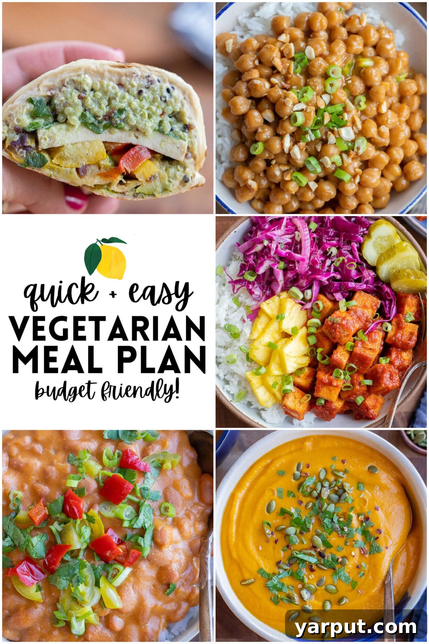 Effortless Vegetarian Eats: Week 10 2 Weekly Vegetarian Meal Plan featuring a diverse array of healthy and easy plant-based dinners