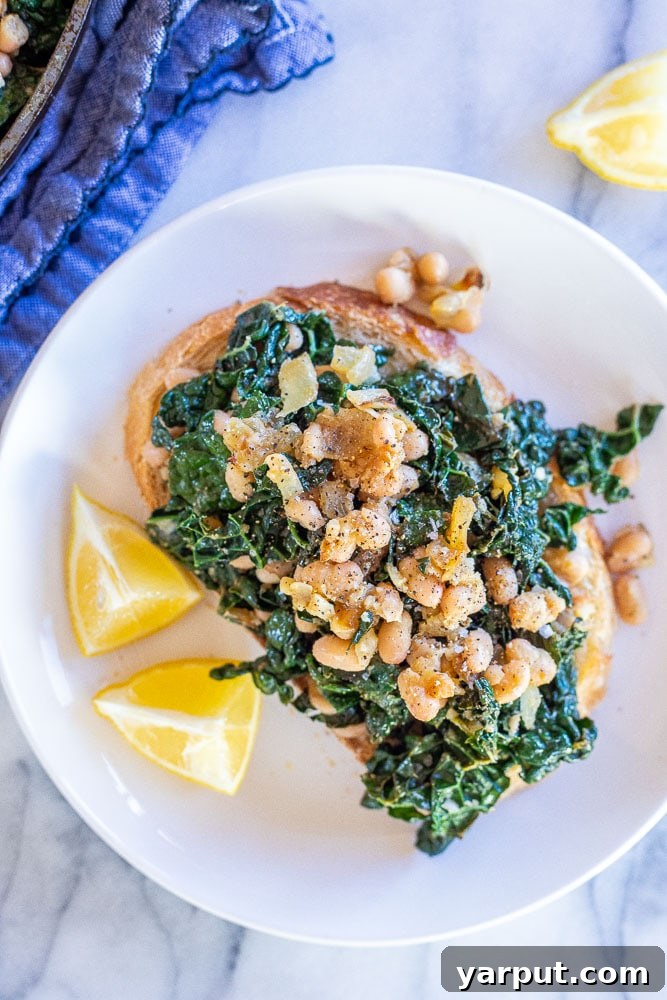 A World of Lentil Chickpea and Bean Delights 58 A healthy and flavorful dish of garlicky kale with white beans and a squeeze of fresh lemon.
