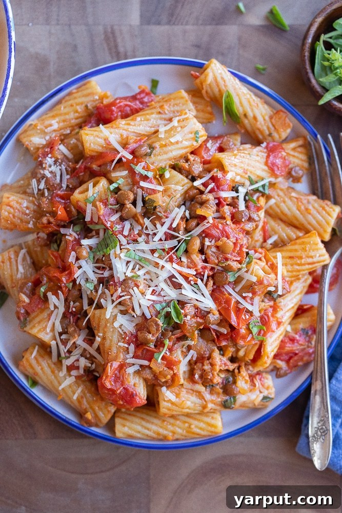 A World of Lentil Chickpea and Bean Delights 72 A simple and delicious easy balsamic lentil pasta dish.