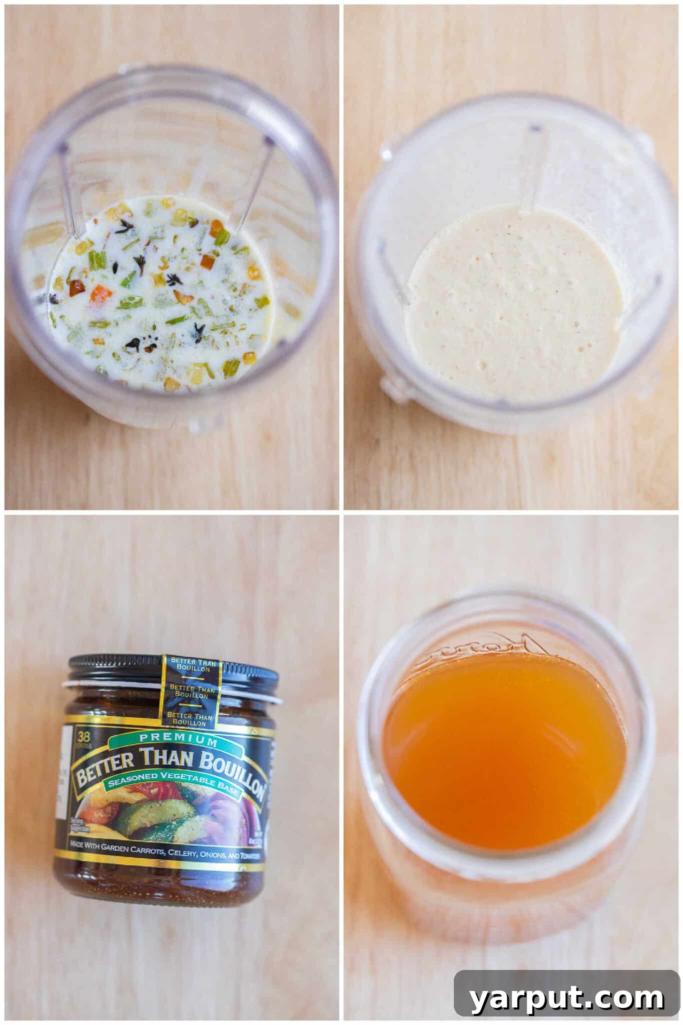 The Ultimate Vegetarian Gravy 4 showing how to make the flavorful vegetarian gravy with veggie broth and milk