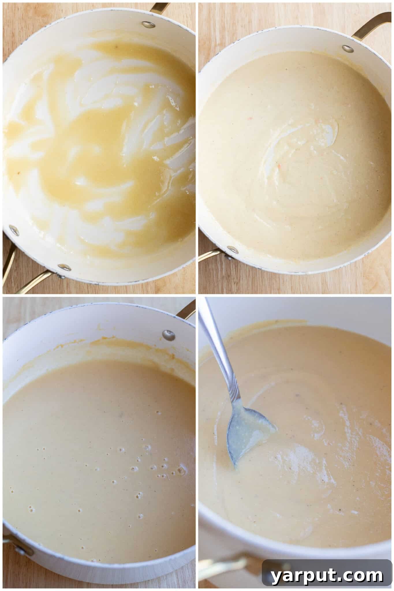 The Ultimate Vegetarian Gravy 5 showing how to make the vegetarian gravy with a mixture of flour and butter for the roux