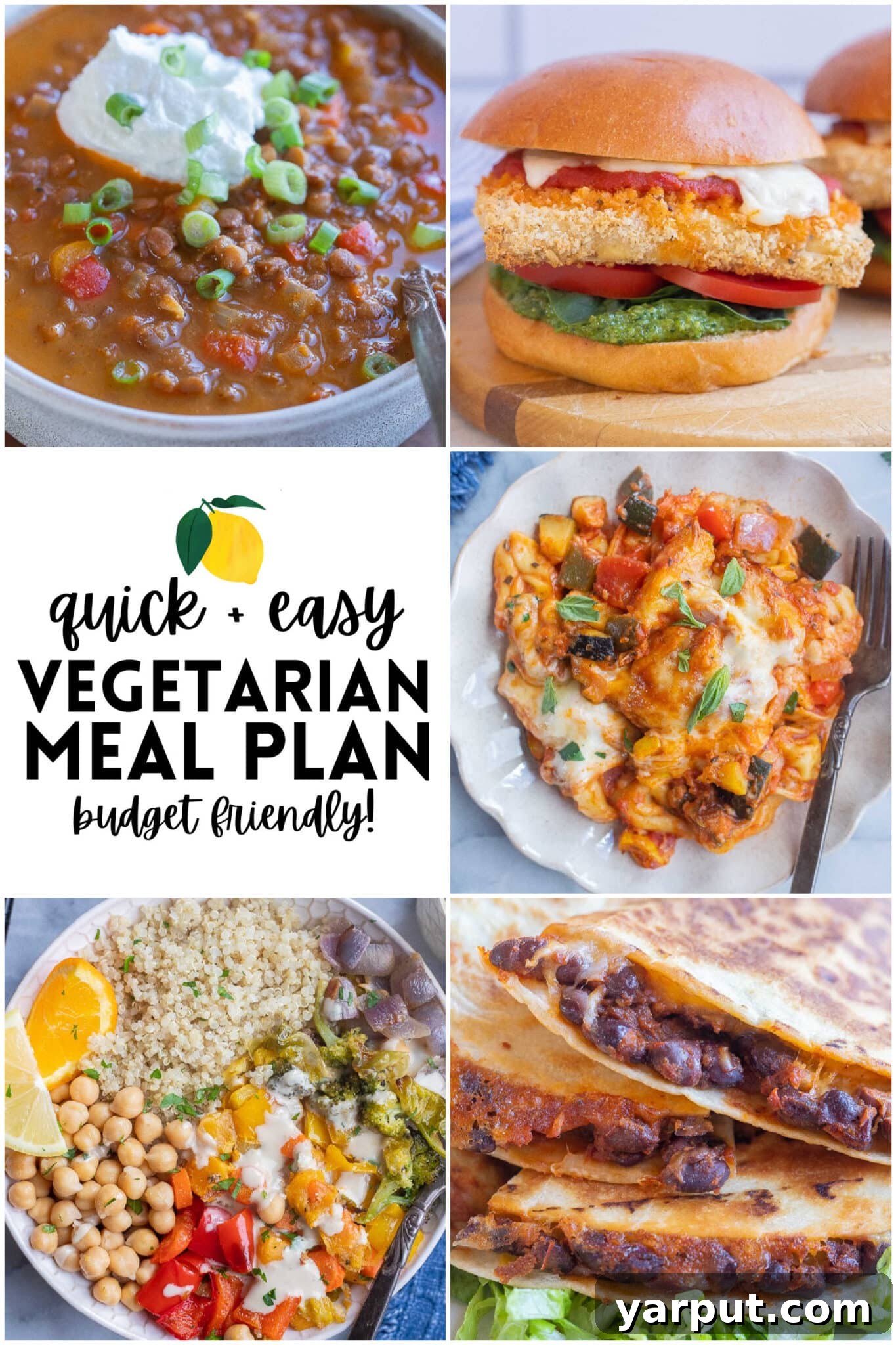 Week 17: Simple Plant-Based Meal Ideas 2 A vibrant, fresh spread of vegetarian ingredients and prepared dishes, symbolizing healthy and easy meal planning and cooking.