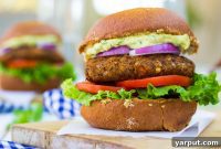 Sweet Potato and Black Bean Burgers with Curry Cilantro Mayo