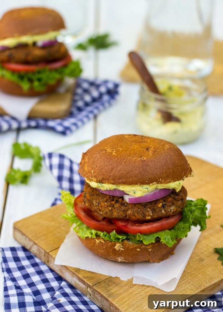 Sweet Potato and Black Bean Burgers with Curry Cilantro Mayo 13 Smokey Sweet Potato, Black Bean & Brown Rice Veggie Burgers with Curry Cilantro Mayo-9968