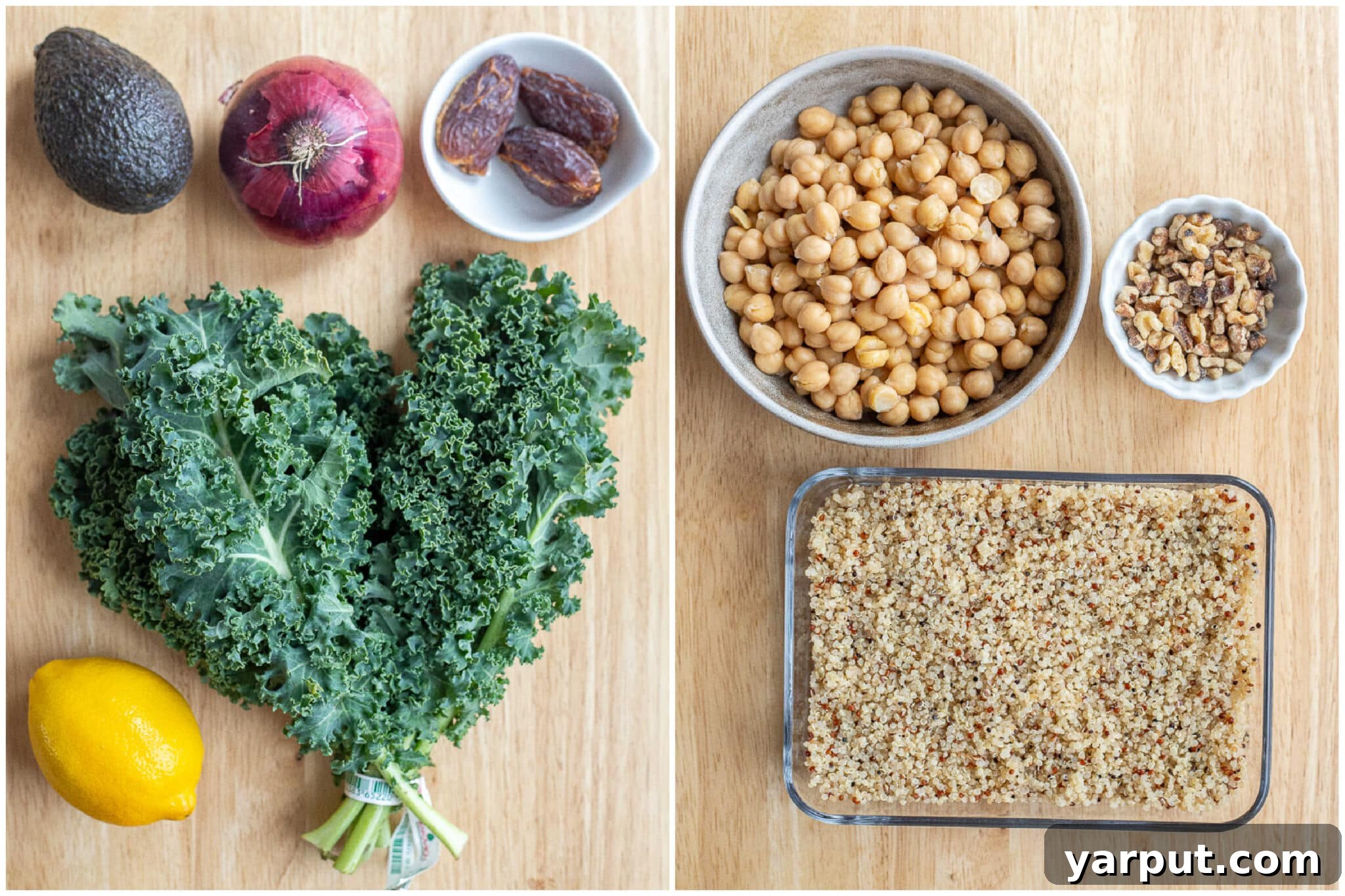 Plant-Powered Superfood Wraps 3 A vibrant flat lay showing the colorful array of superfood ingredients required to make these delicious vegetarian wraps.