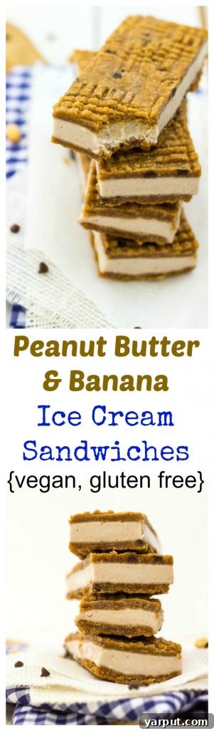 Irresistible Peanut Butter Banana Ice Cream Sandwiches Gluten Free Vegan 11 Tower of Peanut Butter & Banana Ice Cream Sandwiches