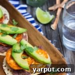 Roasted Sweet Potato, Black Bean & Avocado Tostadas