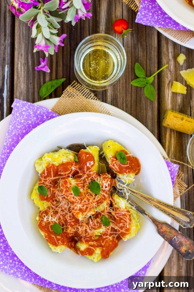 Pillowy Basil Sweet Corn Gnudi with Vibrant Blistered Tomato Sauce 2 Delicious Basil and Sweet Corn Gnudi with Blistered Cherry Tomato Sauce - A Gluten-Free Delight