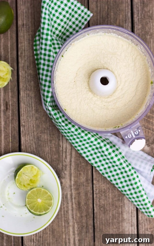 Close up of vibrant green lime cheesecake mixture