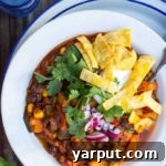 Three Bean Loaded Veggie Chili