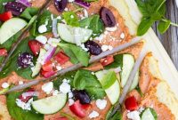 Vibrant Sun-Dried Tomato and Basil Hummus Flatbread