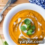 Curried Sweet Potato, Carrot & Red Lentil Soup