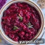 Small bowl of Orange Ginger Cranberry Sauce
