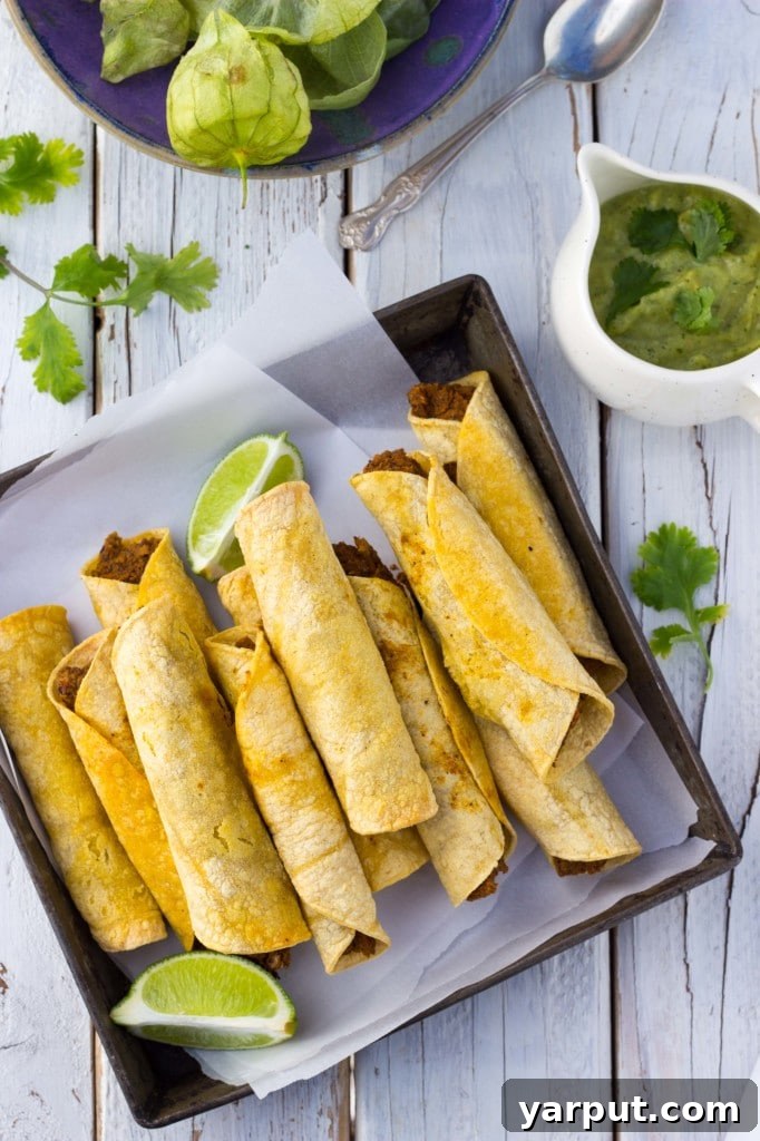 Crispy Baked Taquitos with Black Beans and Sweet Potato 10 Party Platter of Baked Black Bean and Sweet Potato Taquitos