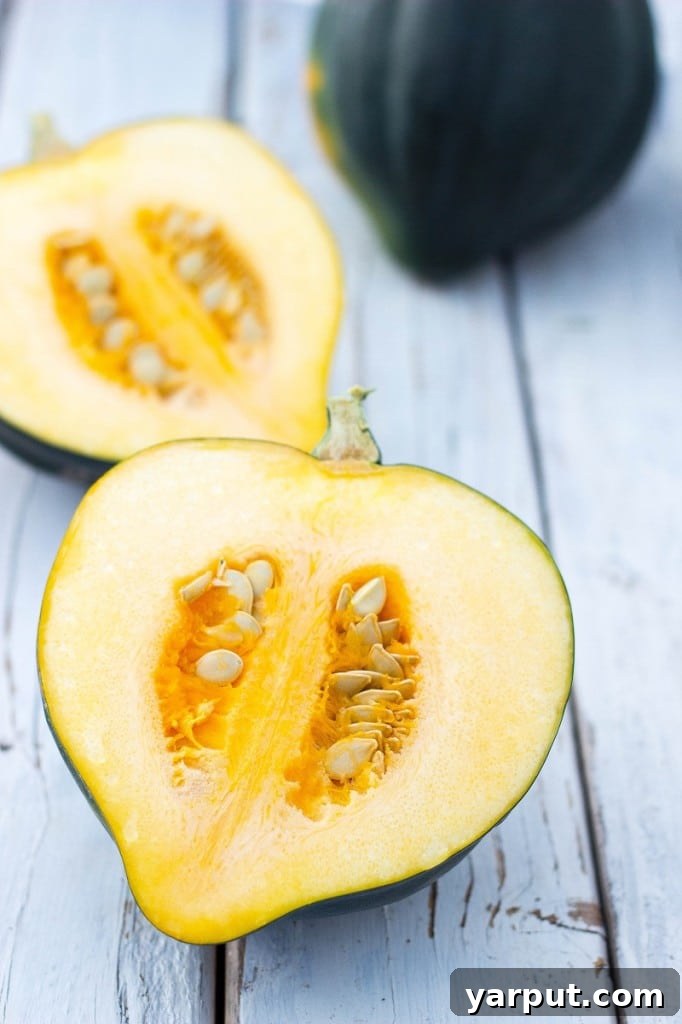 Close-up of Chili Stuffed Acorn Squash with a spoon