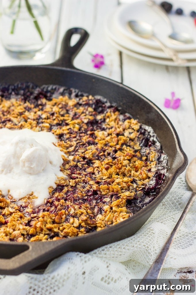 Berry Bliss Crisp with Chocolate and Pecan Crunch 9 Homemade Mixed Berry Crisp with Chocolate and Pecans